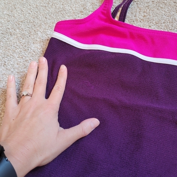 Land's End Women's Colorblock Tankini Swimming Suit Size 10 - Picture 6 of 6